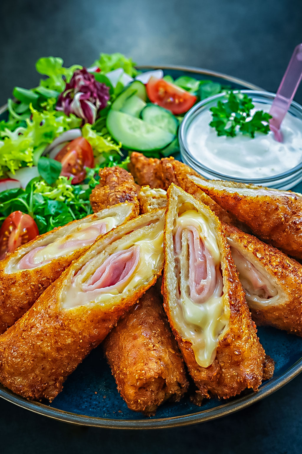 Csirkés wrap friss zöldségekkel és lekvárral